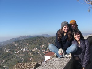 Me and my friends Anna and Ashley in the countryside near Rome, Italy.